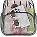 Busiuw Clear Backpack for Stadium Events 12x12x6 with Front Pocket for Concert Sport Fashion Women Backpack Events Work Travel(Charcoal Gray)