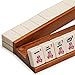 Yellow Mountain Imports Classic Chestnut Color Wooden Mahjong Game Racks with Pushers, 18 Inches - Set of 4 (Includes Magnetically Attached Mahjong Pushers)