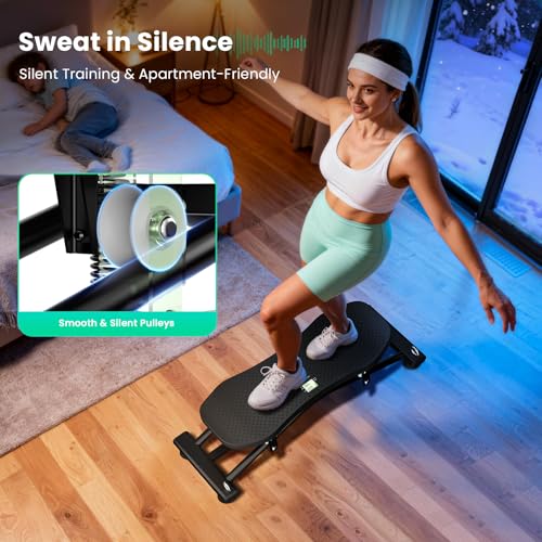 RoyalRcmtx Balance Board for Adults, Rocking Stepper with Resistance Bands, 300LBS Portable Wobble Board, Quiet Side to Side Ski Simulator Trainer Exercise Machine for Home Gym Core Workout