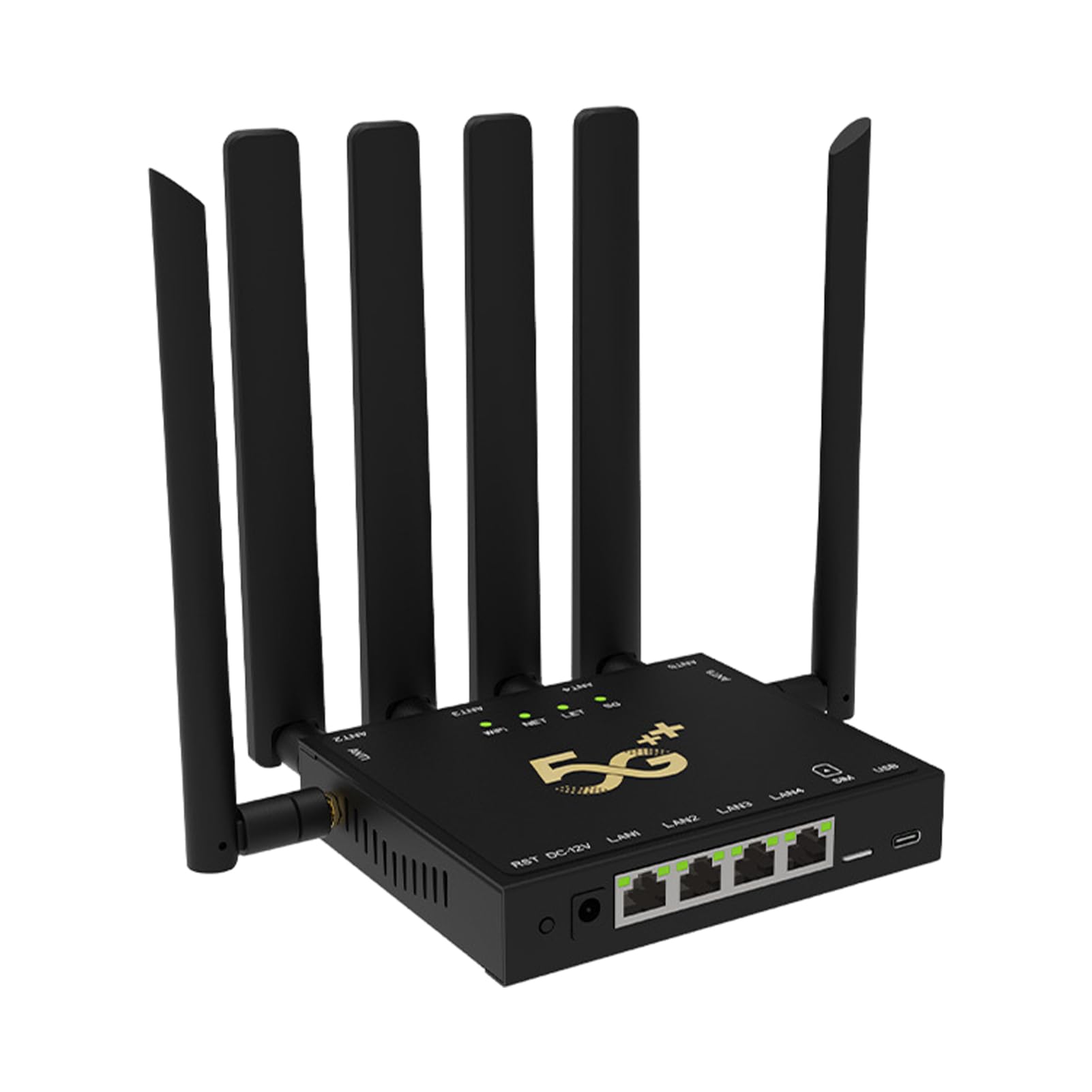 Goshyda Router WiFi 6 5G Sbloccato, Internet Gigabit Dual Band con Slot Nano SIM, Larghezza di Banda 600 Mbps per Roaming Continuo e Rete MESH