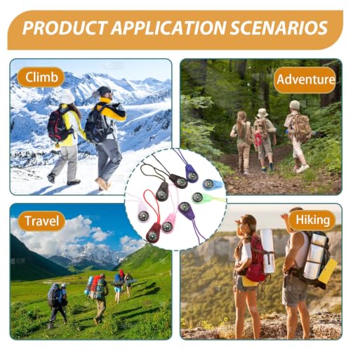Kit de 45 brújulas botón, mini brújulas en 9 colores miniatura 5