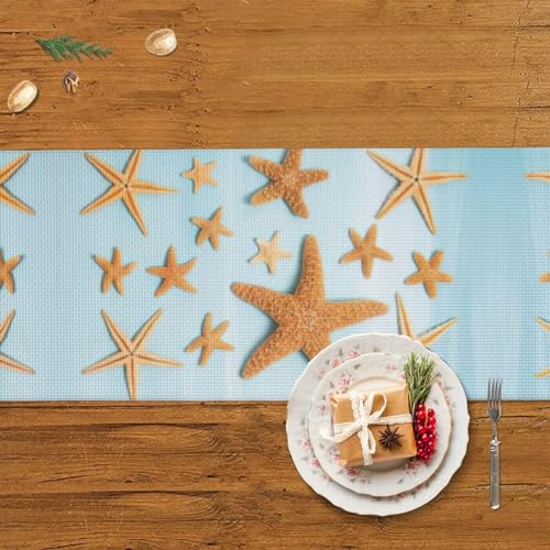 Chemin de table macramé pour sublimer une table terne avec pompons et étoile de mer - 6