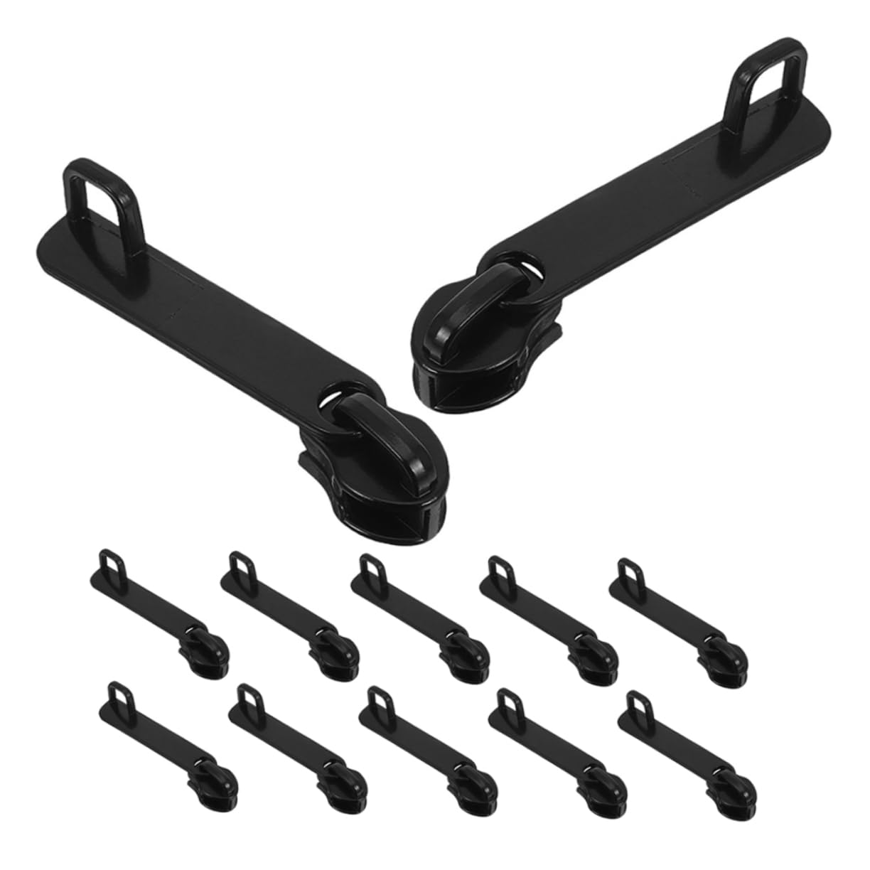 Balacoo Double Layer Explosion-Proof Zipper Repair Kit 12pcs Zipper Pulls Replacement Handles for Travel Bags Luggage