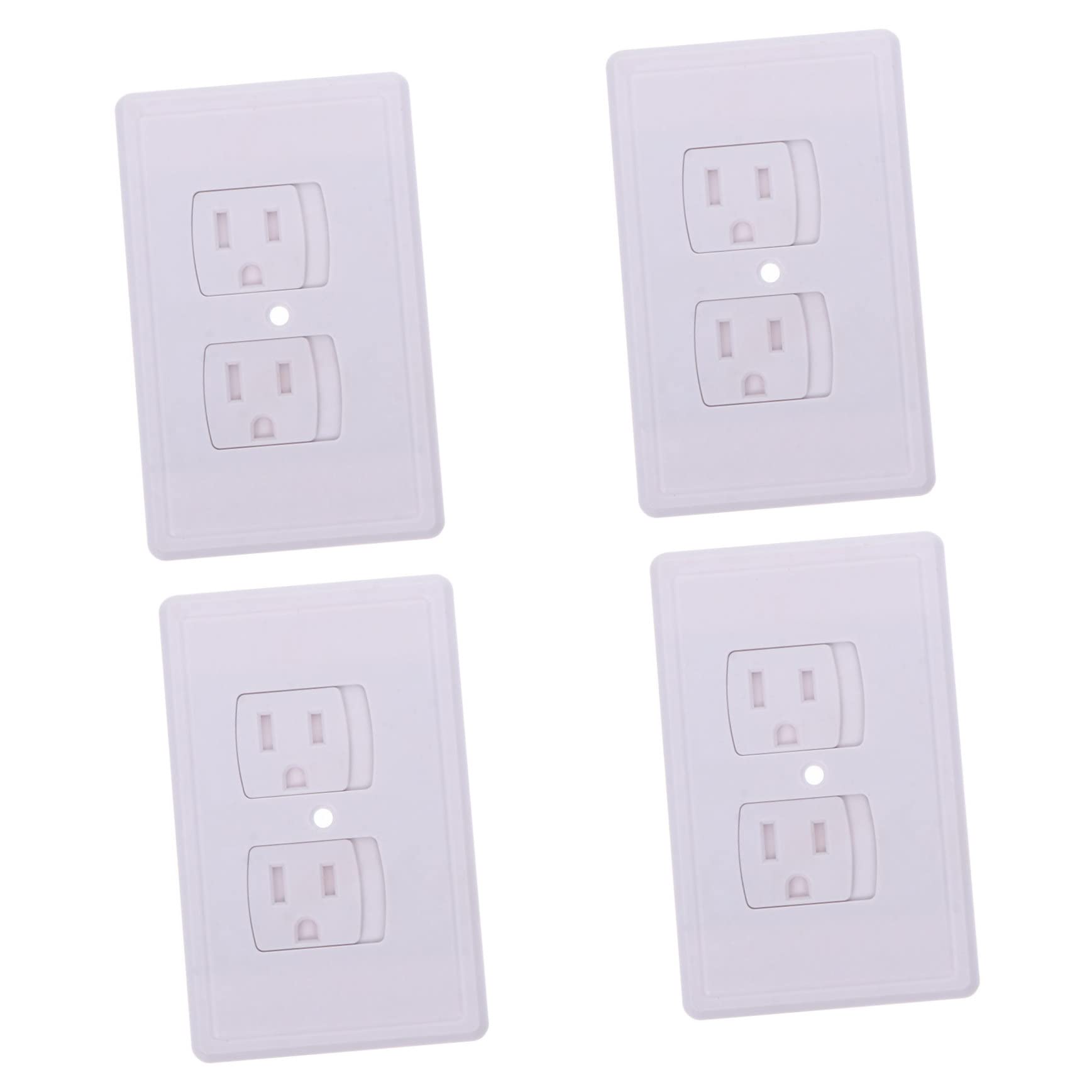 Generic 4Pcs Safety Outlet Covers Proofing Plug Protectors Easy Install Wall Outlet Plates Prevent Electrocution for Secure Electrical Outlet Shields