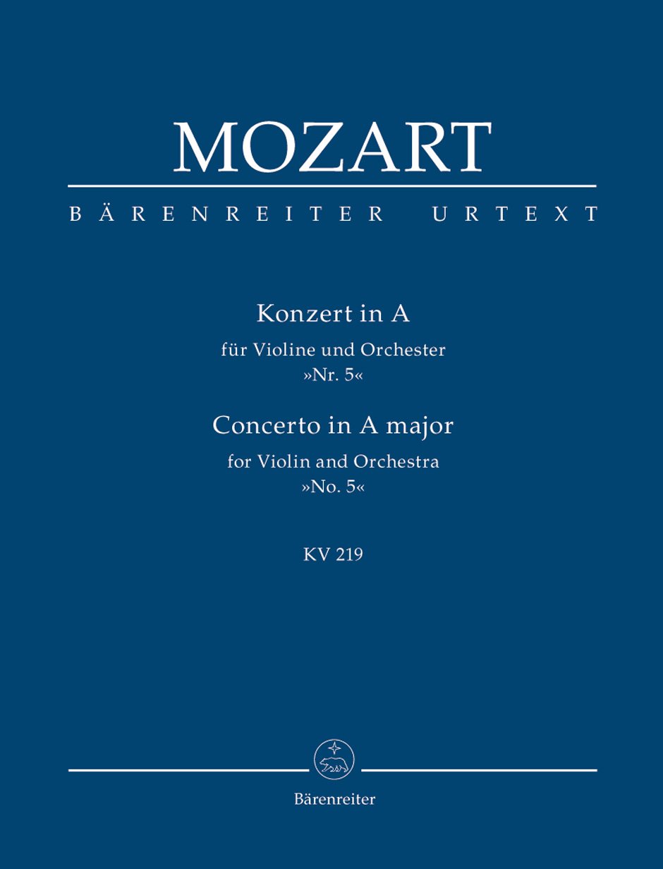 Concerto for Violin No.5 in A major K.219 (Study Score)