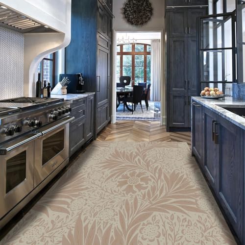 Tapis antidérapant doux à poil bas 100x150cm style vintage floral