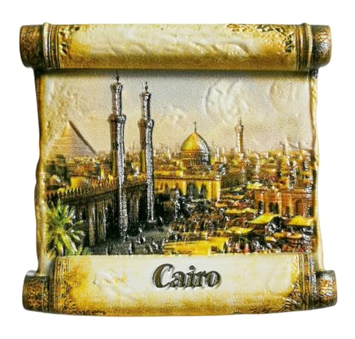 Imán para nevera de El Cairo Egipto, recuerdo de turismo, decoración 3D, artesanía creativa