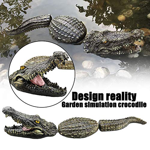 azfdxgfc Floating Crocodile Alligator Decoy Simulation Crocodile Pond Float Water Decoy Garden Pond Art Decor