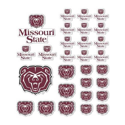 Calcomanía de Missouri State University hoja completa con 2 logotipo vinilo 2