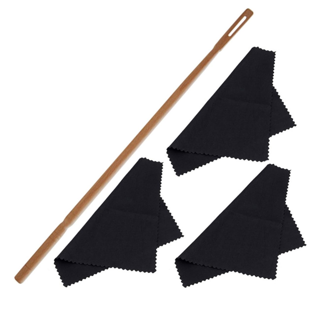 Totority 4 Sets Flute Cleaning Tools Set Rod Swabs Cloth Kit for Flute Clarinet and More Instruments