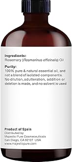 Majestic Pure Rosemary Essential Oil - Pure and Natural Aromatherapy Oil - Therapeutic Grade, 4 fl. oz.