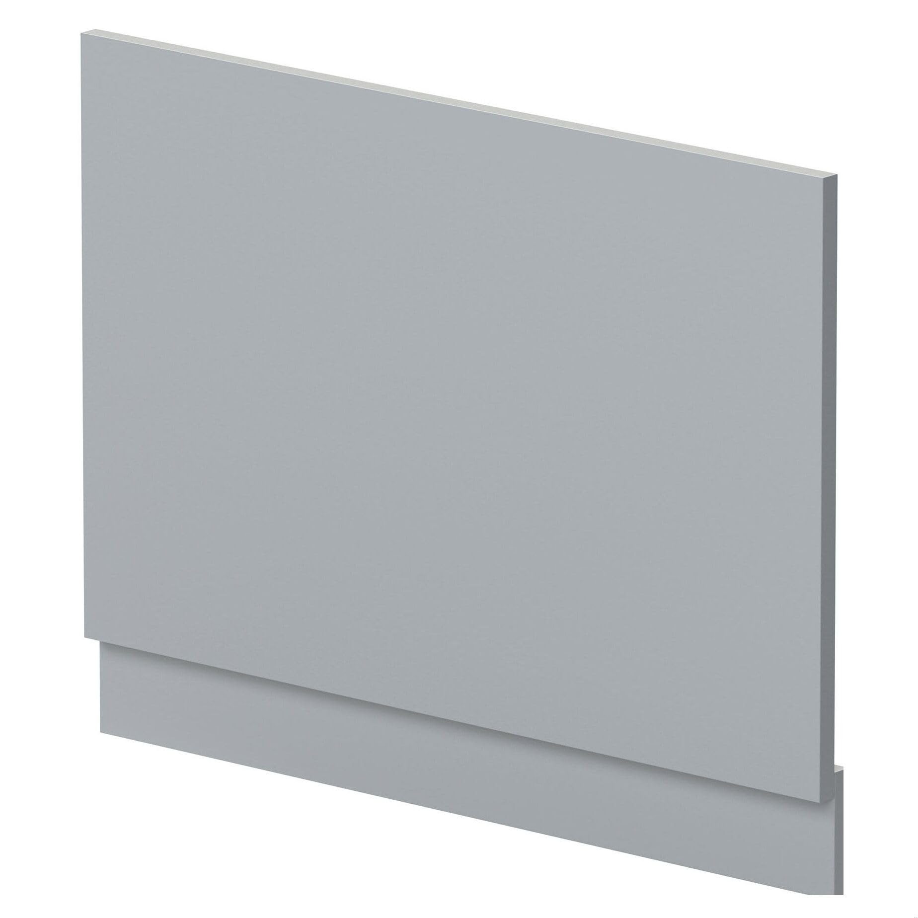 Balterley Grey Bath End Panel 750Mm, Mdf End Bath Panels With Plinth, Satin Finish Straight Bathroom Panels For Bathtub, Water Resistant Panel Covering For Bathroom Baths And Soaking Tubs (Grey)