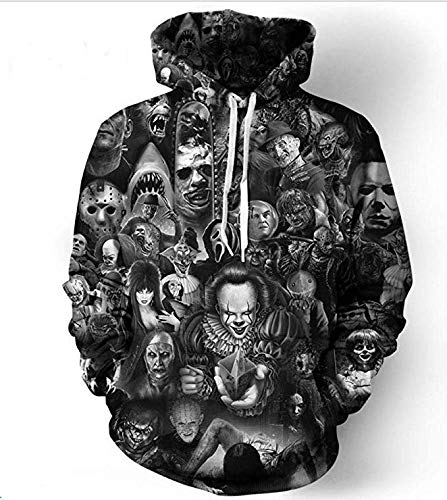 Sweat à capuche grande taille L pull impression numérique 3D sport lâche