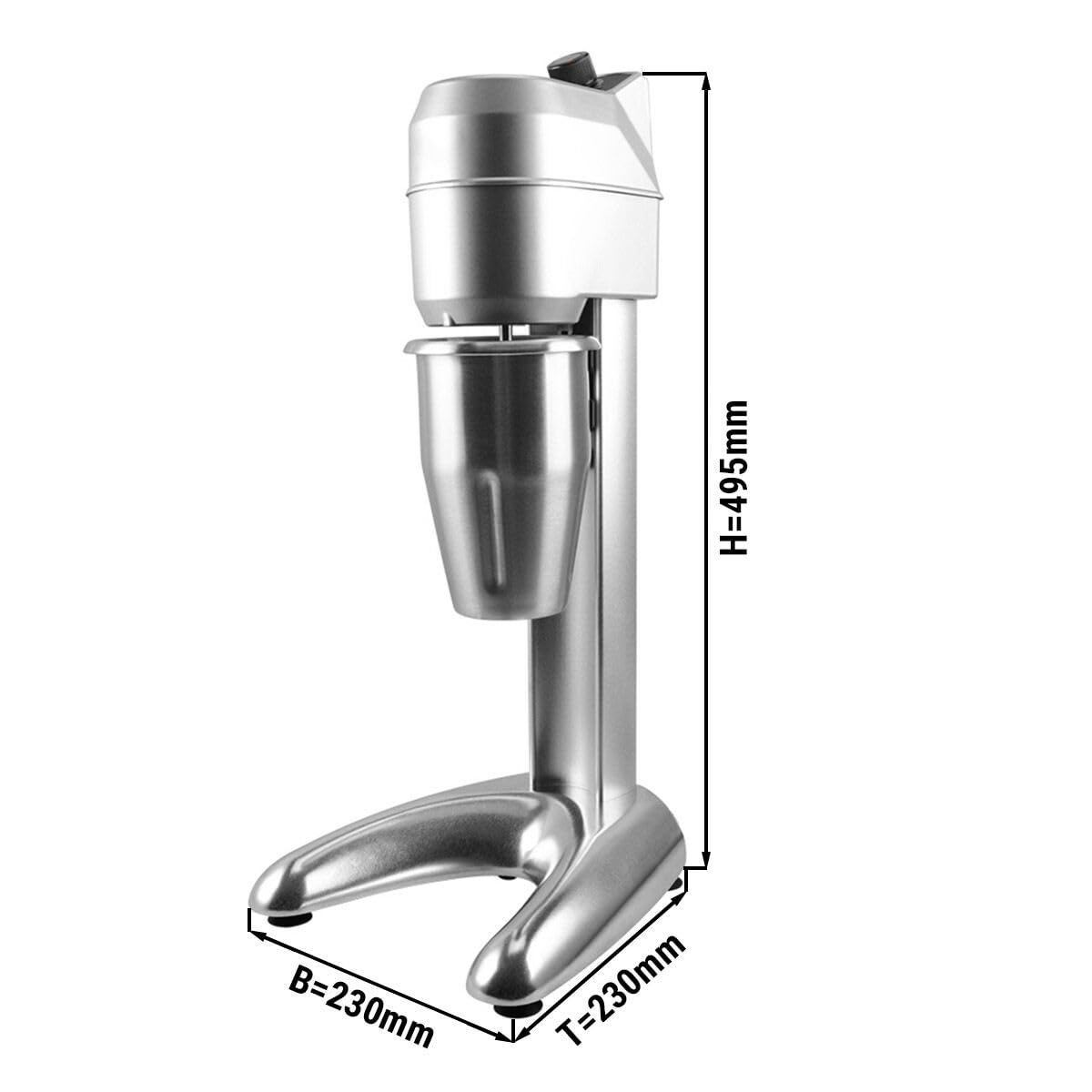 GGM Gastro | SPMET1 | Spindelmixer ECO - mit 1 Rührwerk - 1 Liter - 300 Watt - Stufenlos regelbar