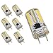 Reelco 6-Pack Shorter<1.37in G8 LED Light Bulb 3Watt Dimmable Warm white 3000K 120V Under-counter Lights Kitchen Light Microwave ovens Lights Equivalent 25W Halogen Bulb