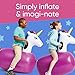 Hearthsong Hop N Go Inflatable Unicorn Riding Bouncy Hopping Toys for Kids Ages 5+ - Ride On Bouncer Animal Hopper Jumping Toys for Outdoor Games (2 Pack)