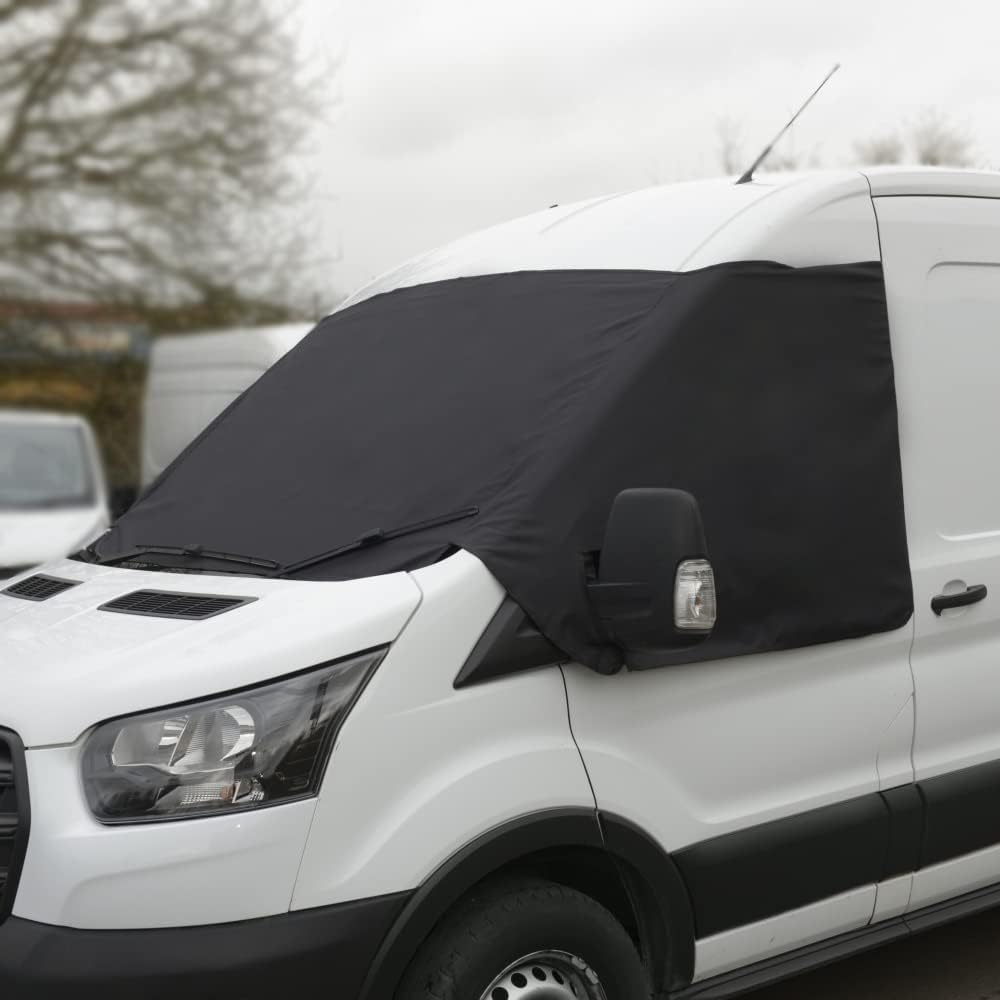 Custom-fit Screen Wrap Blackout Blind Frost Cover for Ford Transit Generation 4 Mk8 (Black)