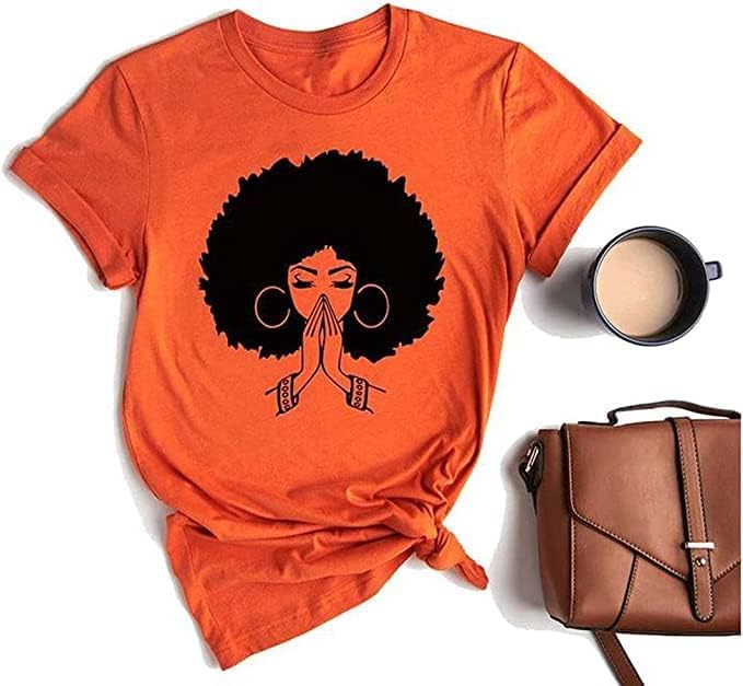 Image of Black History Shirts Black Graphic tees for Men and Women, Magic Fashion Afro American Natural Hair Vintage Melanin T-Shirts