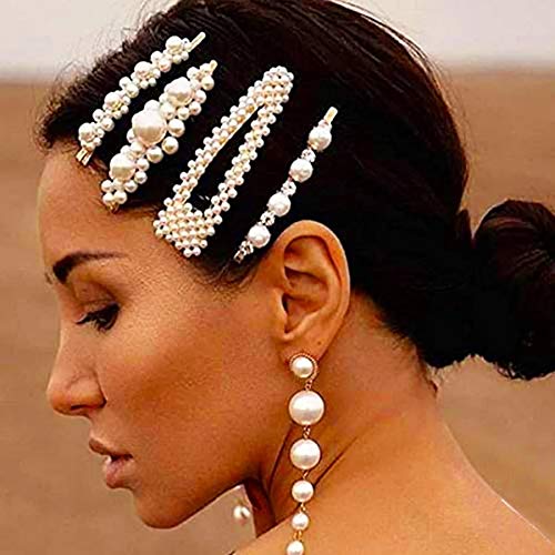 Bliss- Pearl 6pcs snap hair clips