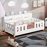 CAMA INFANTIL MONTESSORIANA LED NINA COM NICHO - BRANCO