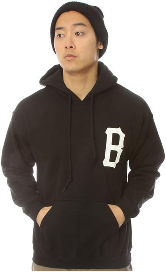 Mens The B Logo Pullover Hoodie Sweatshirt, Black, Small