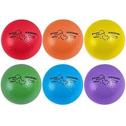 Champion Sports Rhino Skin Dodgeball Set – 6 Soft Foam Balls with Durable Coating, 6