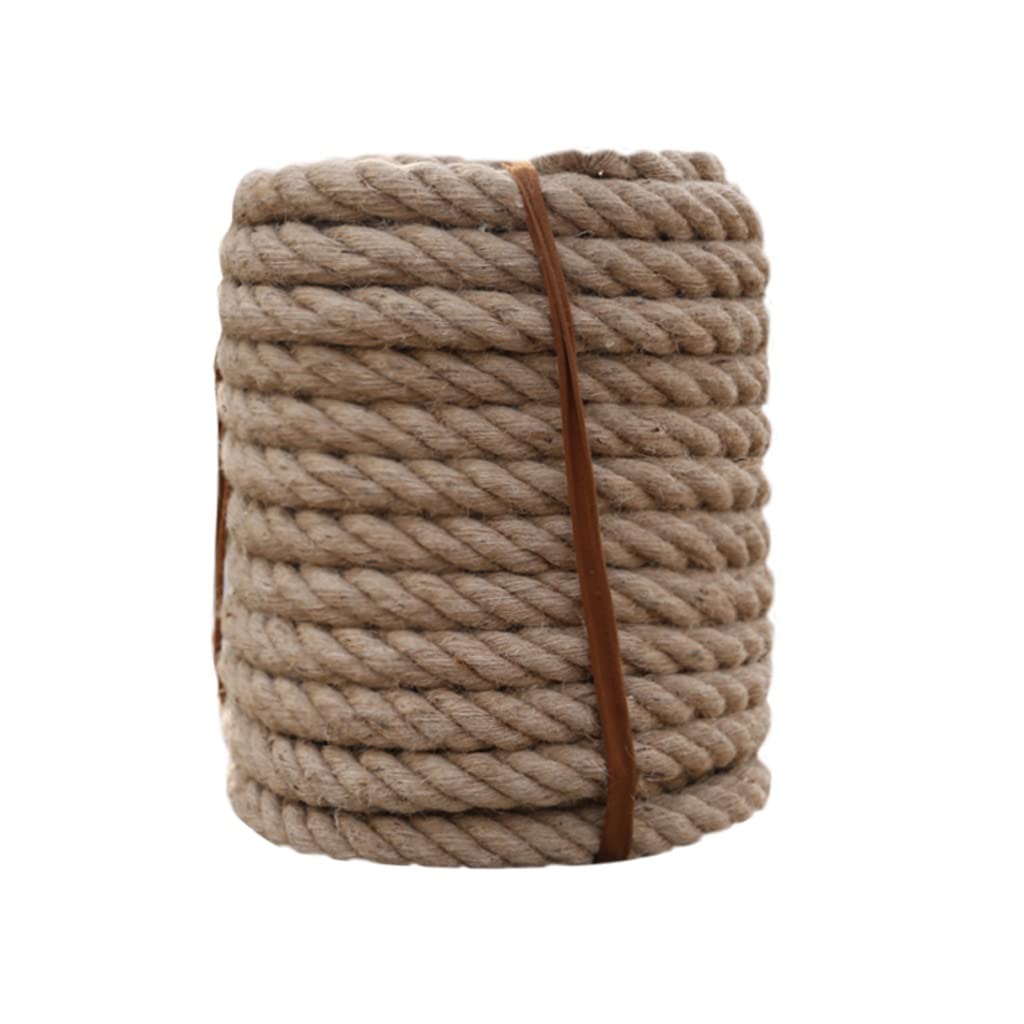 Corda di Canapa Durevole Corda di spago di Iuta da Giardino per Fai da Te Cat Giardinaggio Raggruppamento e Appeso a Parete Corda di Canapa Intrecciata Decorativa Corda Nautica