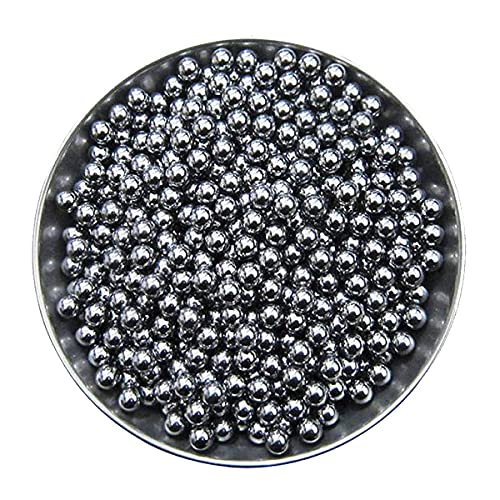 Dingzing 100PCS Billes Rondes en Acier 8 mm en Acier Inoxydable Bille en Acier De Bicyclette Pièce De Rechange Munitions Slingshot pour Catapulte Convient Aux...