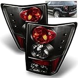 For 05-06 Jeep Grand Cherokee SUV Black Bezel Rear Tail Lights Brake Lamps Replacement Pair Left + Right