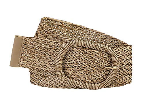 Allegra K Women Wide Waist Belts Braided Woven Belts for Dress Chunky Buckle