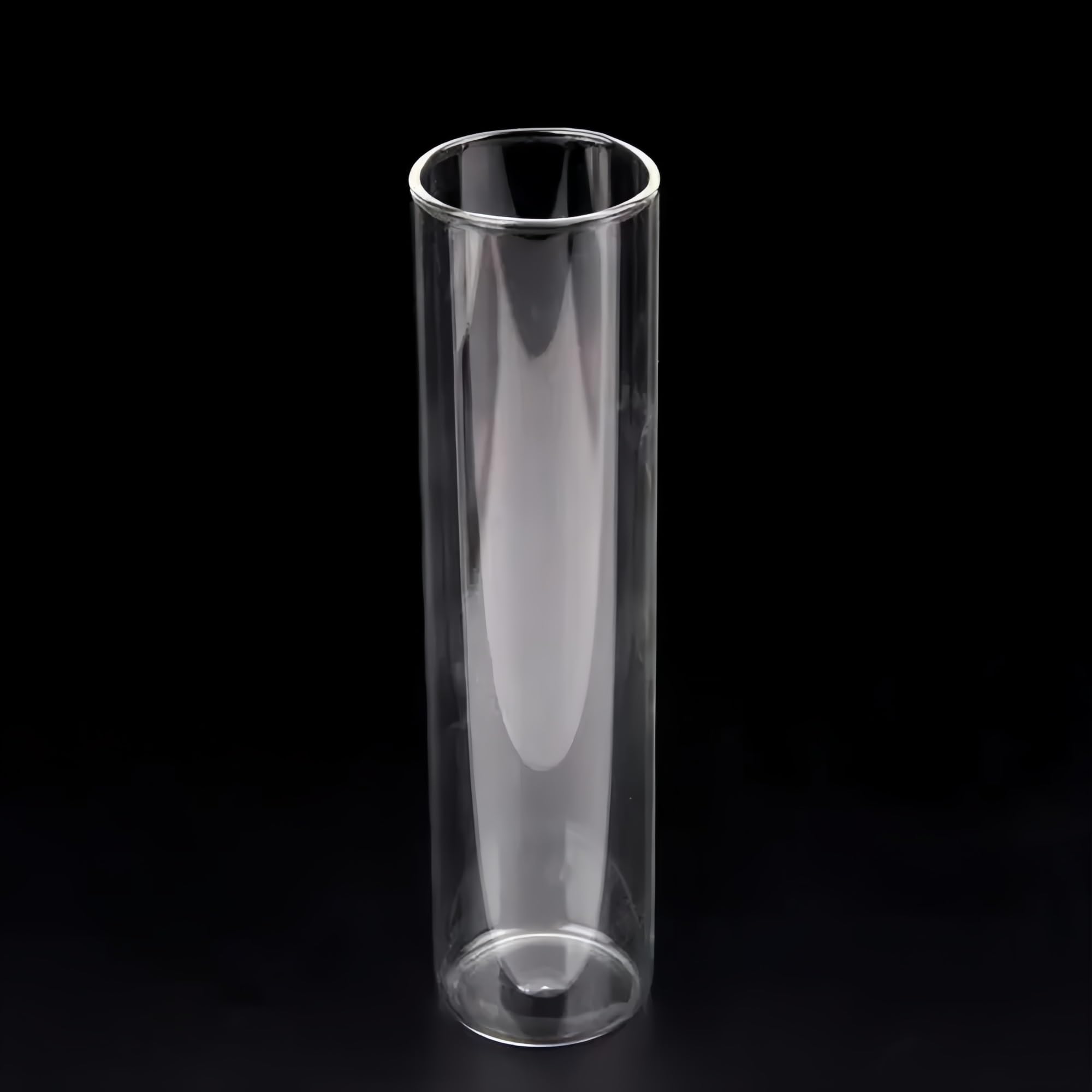 10 tubes à essai en quartz transparent à fond plat fermé d'une extrémité, diamètre extérieur 20 x longueur 150 mm