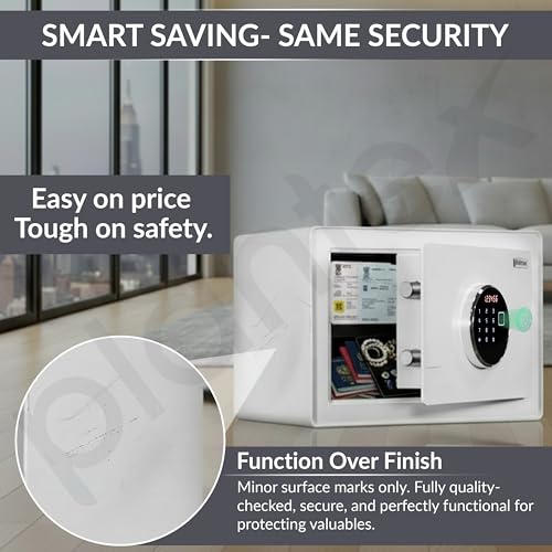 Image of Plantex 23 Litre Digital Safe Locker For Home /Minor Surface Marks from Transit /Handling Marks Only /Assured by Plantex - (White)