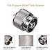 Propane to Butane Adapter Camping Stove Adapter 1 Lb Propane Tank Input EN417 Lindal Valve Output w/Butane Canister Nozzle Input EN417 Lindal Screw Cartridge Output Gas Converter LPG Canister Adapter