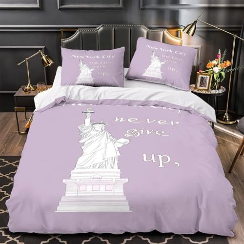 Housse de couette 3D effet grand confort en microfibre résistante King - 2