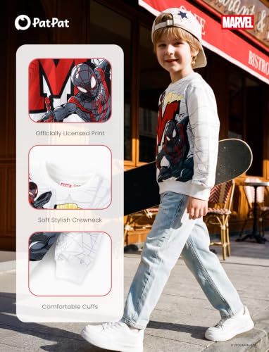 Disney Boys Spiderman White Sweatshirt Miles Morales Pullover Top 2 Years - image 6