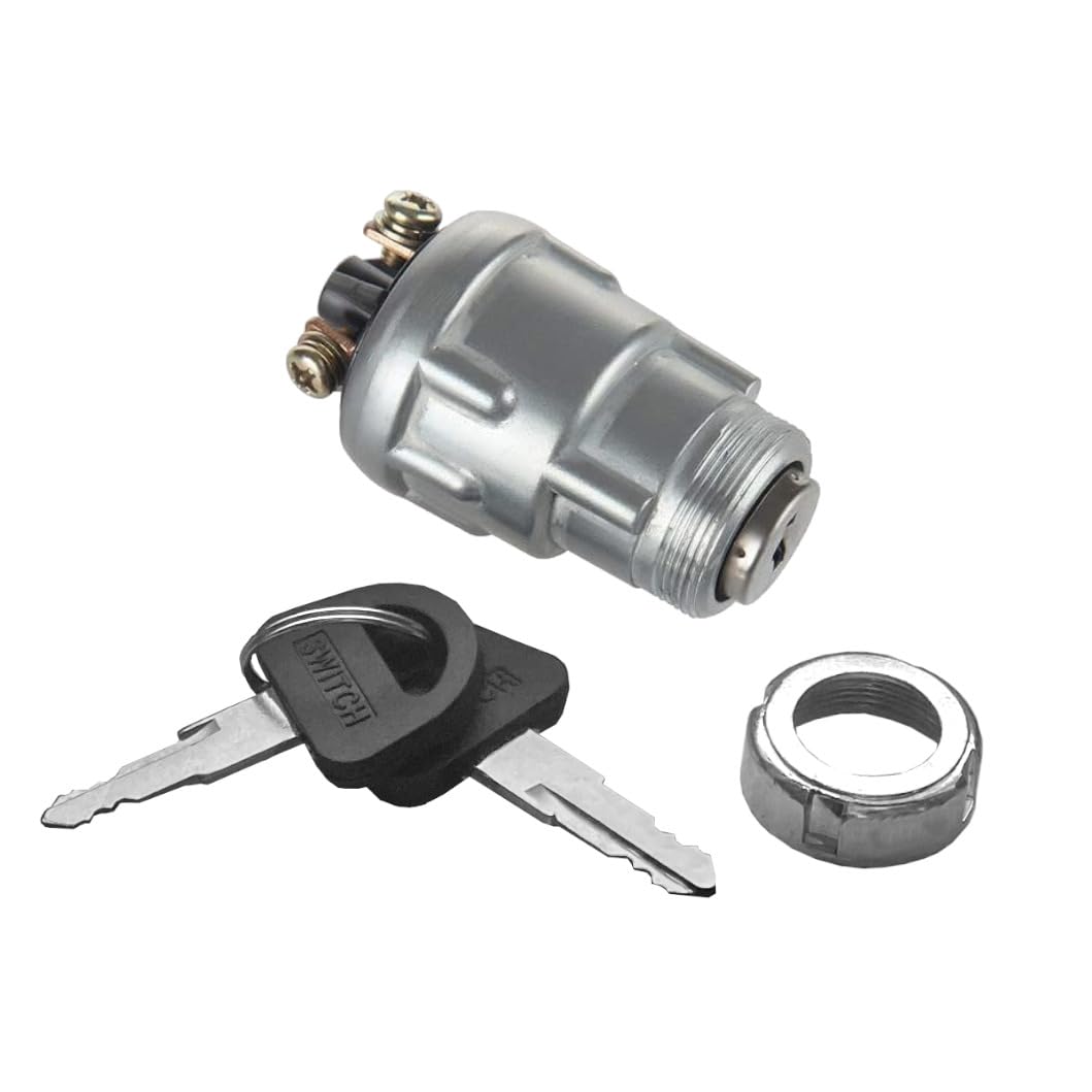 MGI SpeedWare 3-Wire Universal Ignition Key Switch for Cars, Buggies, Mowers and Go Karts, Off/On/(Start)