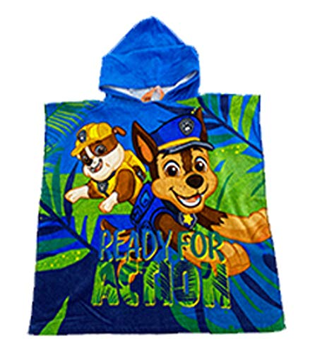 SETINO 821-574 Paw Patrol - Poncho de baño infantil con capucha (55 x 80 cm)