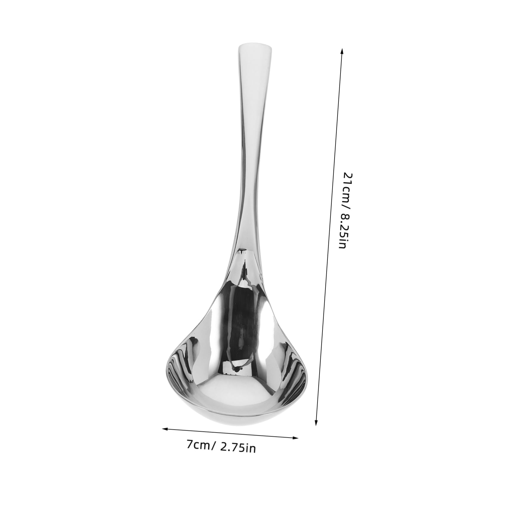 KICHOUSE Small Stainless Steel Sauce Ladle Mirror Polished Serving Spoon for Sauces Gravies Dishwasher Safe Elegant Design for Home Commercial Kitchens