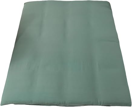 100% Washed Cotton Futon Cover for Japanese Futon Floor Mattress with Zipper Twin Full Queen Machine Washable Super Soft Basil, Queen
