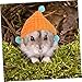Happyyami Knitted Mini Hat for Guinea Pigs Small Animals Strap Cute Holiday Costume Accessory for Hamsters for Festive Pet Photography