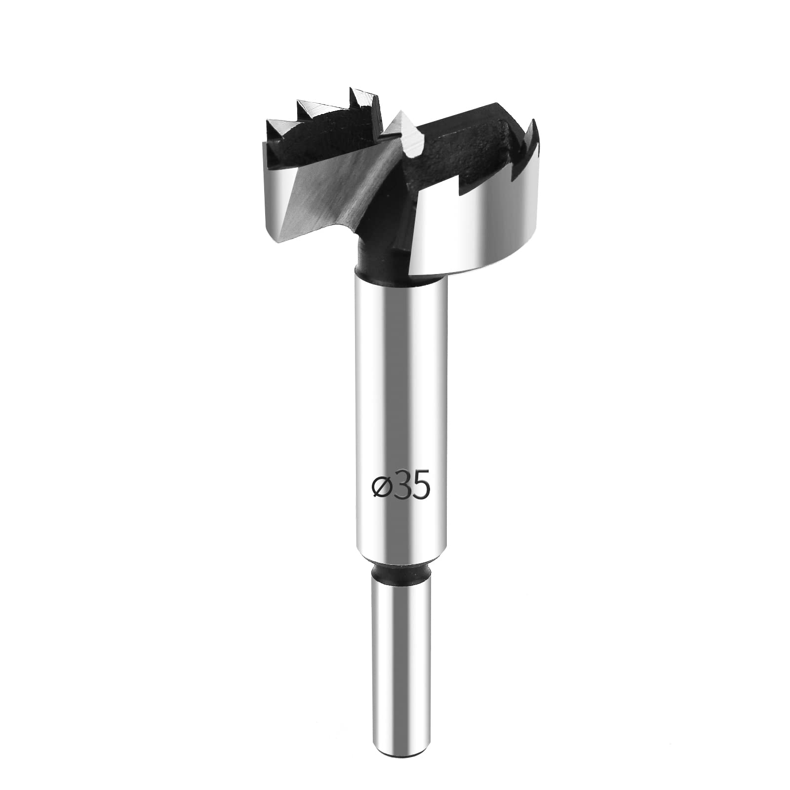 HPHOPE 35mm Forstner Bit, Forstner Drill Bit 35mm for Wood, Round Shank Drill