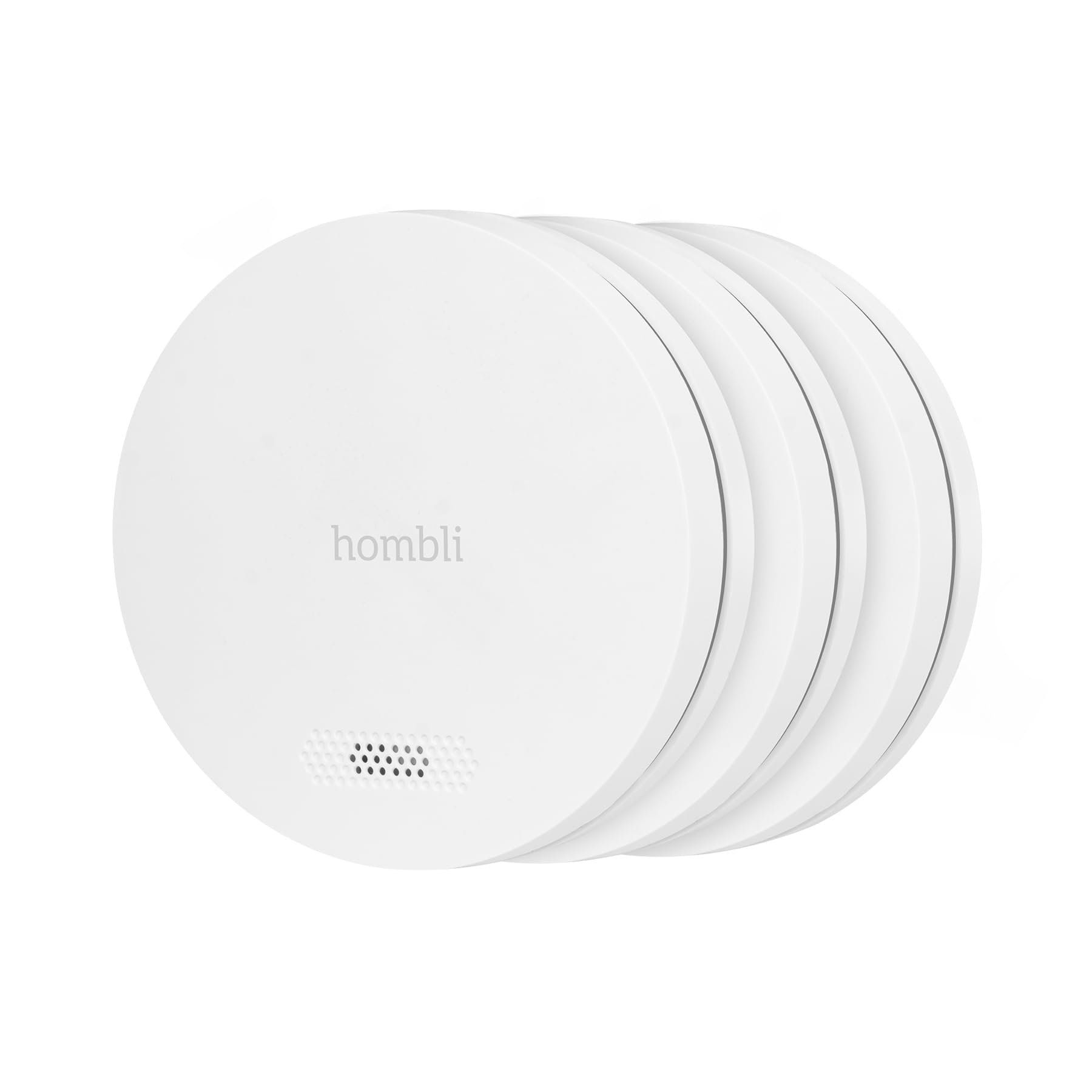 Hombli Smart Rauchmelder 10 Jahren Batterielaufzeit, 85 dB Alarm, Magnethalterung, kompatibel mit Google, Alexa und Siri WLAN, App - 3er Set, Weiß | App-Steuerung, kompatibel mit Alexa, Google, Siri, Magnethalterung, App, 3er Set, niederländische Marke fü