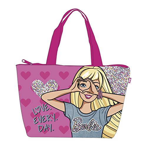 Barbie Beach Bag,PVC on Front & Strong Heavy Polyester Oxford on Back