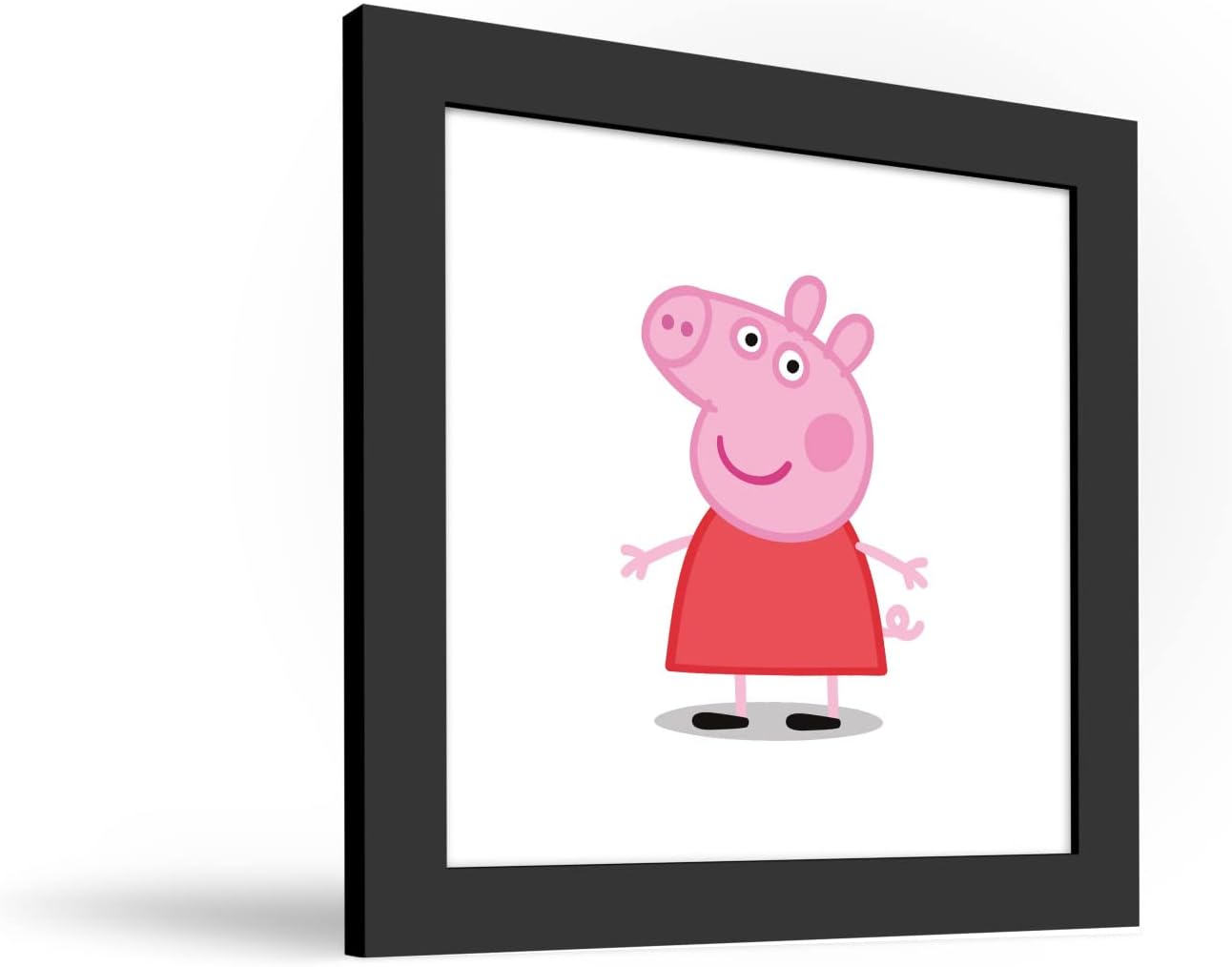 Trends International Gallery Pops Peppa Pig - Peppa Wall Art Wall Poster, 12" x 12", Black Framed Version