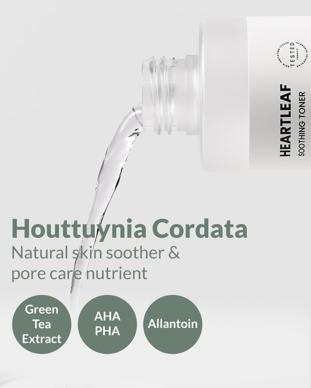 Heartleaf Soothing Moisture Toner - Low pH, 80% Heartleaf Extract, Enriched with Houttuynia Cordata & Green Tea, Clinically Tested, No Irritation - Ideal for Sensitive Skin, 6.76 f l. oz - Image 5