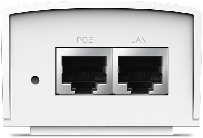 Close-up of PoE and LAN ports on the TP-Link TL-PoE4824G
