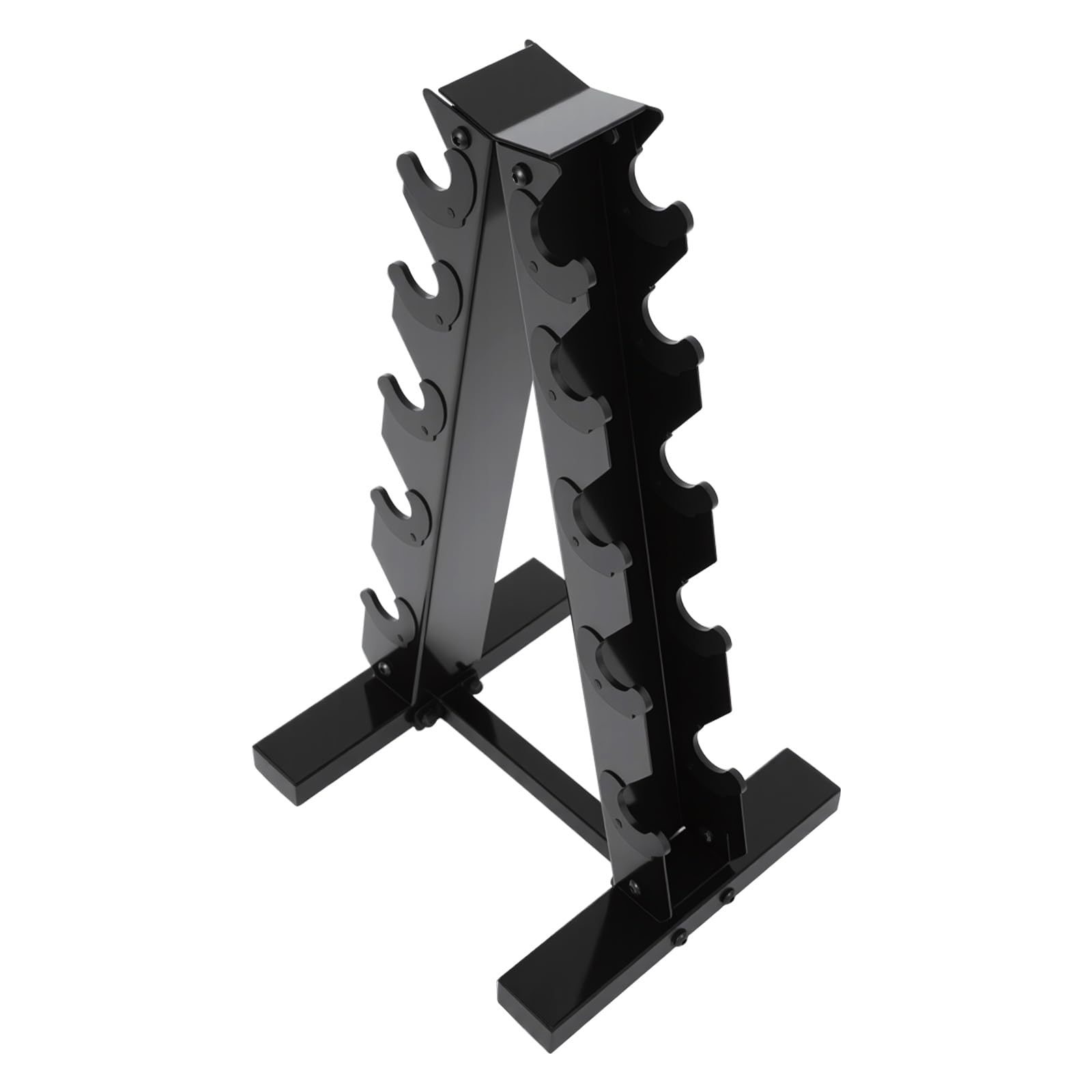 Soporte para mancuernas de 5 niveles, de acero, con marco en A, para gimnasio en casa