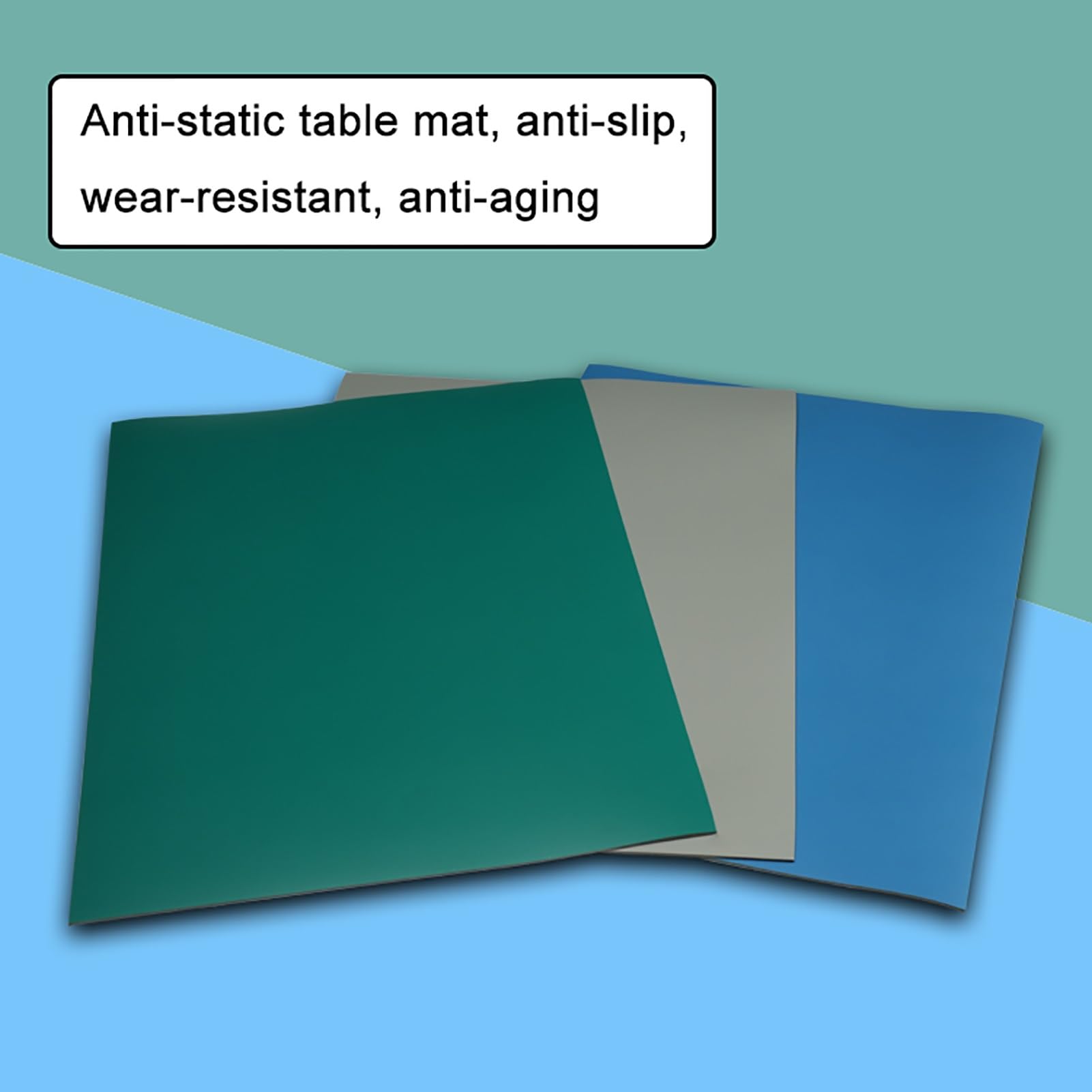 Generisch Antistatische Tischmatte, Blaue Antistatische Ledermatte, PVC-Tischmatte, Gummimatte, Reparatur-Tischmatte, Arbeitsmatte(120x60cm/47.2x23.6in)