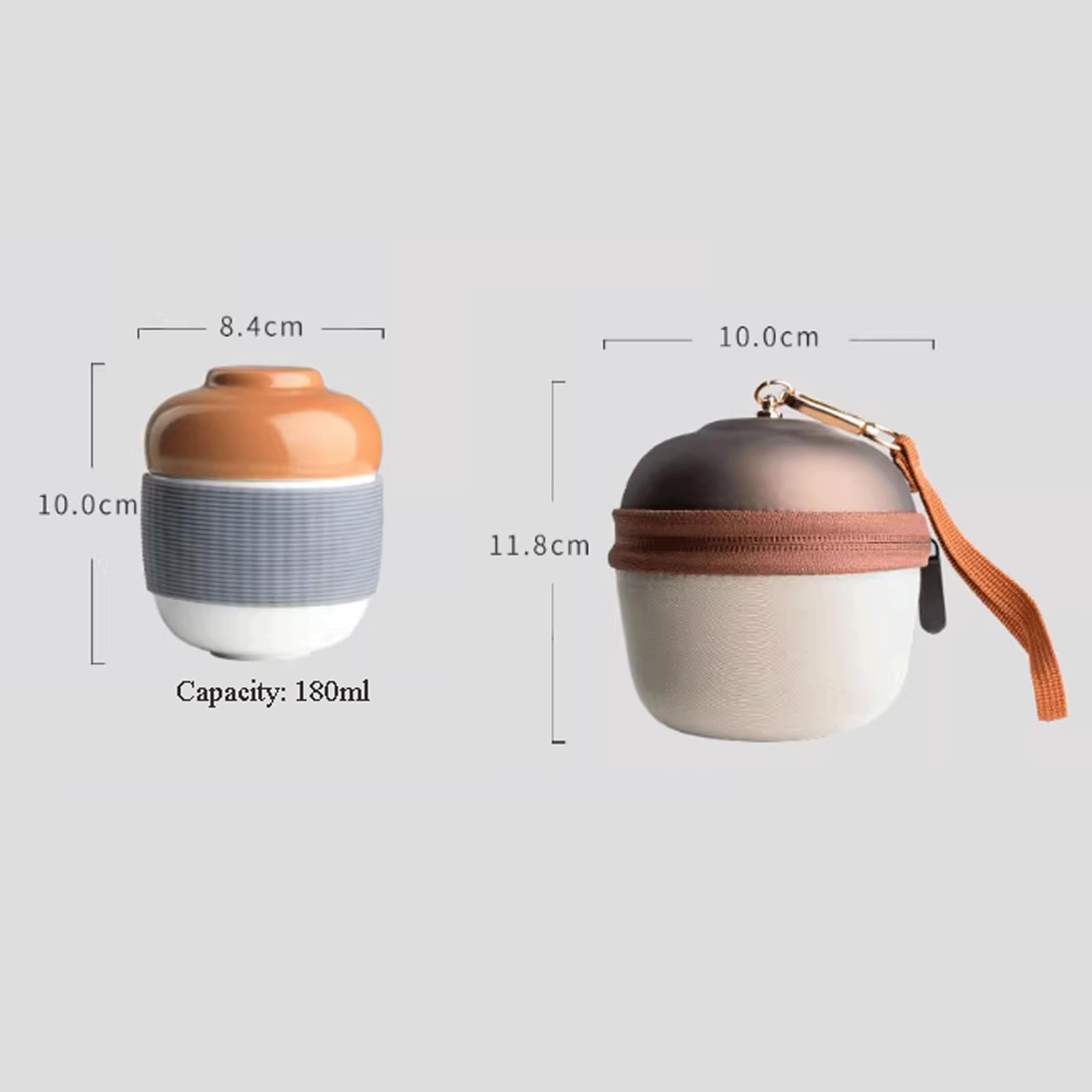Ensembles de thé de voyage en forme de noix, infuseur à thé en feuilles mobiles, ensembles de thé de voyage avec filtre à thé pour le bureau et l'extérieur