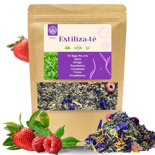Té Rojo Pu erh con Mate, Ortiga, Zanahoria,Arándano,Caléndula,Malva,Fresa,Frambuesa.Estilizate,Infusión Antibacteriana,Oxidación,Antiinflamatoria,Digestiva,Envejecimiento,Estrés y Sueño